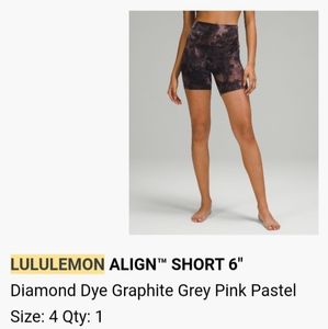 Lululemon align 6 inch short